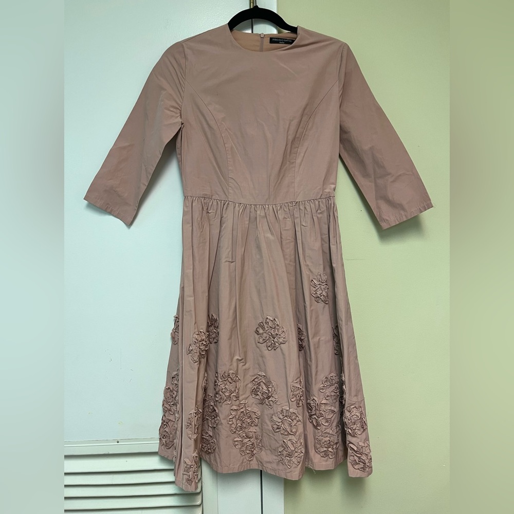 Pink party dress with flower design